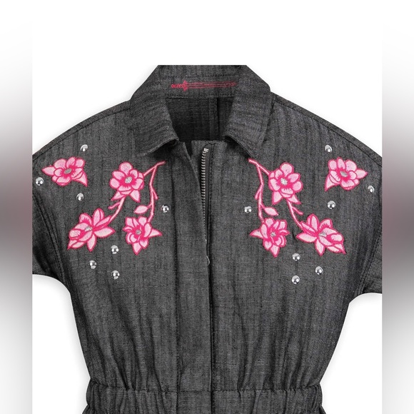 Disney Milan Jumpsuit Gray Zipper Front Elastic Waist Sizes 3 & 4 - Picture 4 of 12